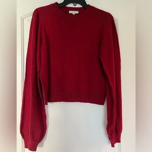 JOIE Balloon sleeve cotton sweater